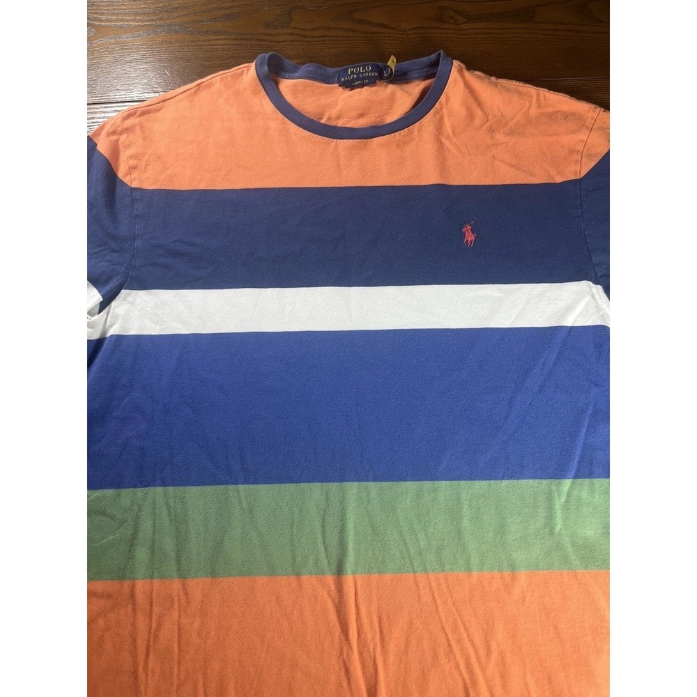 Polo Ralph Lauren SS T Shirt Colorblock Classic Fit Tee Size Large
